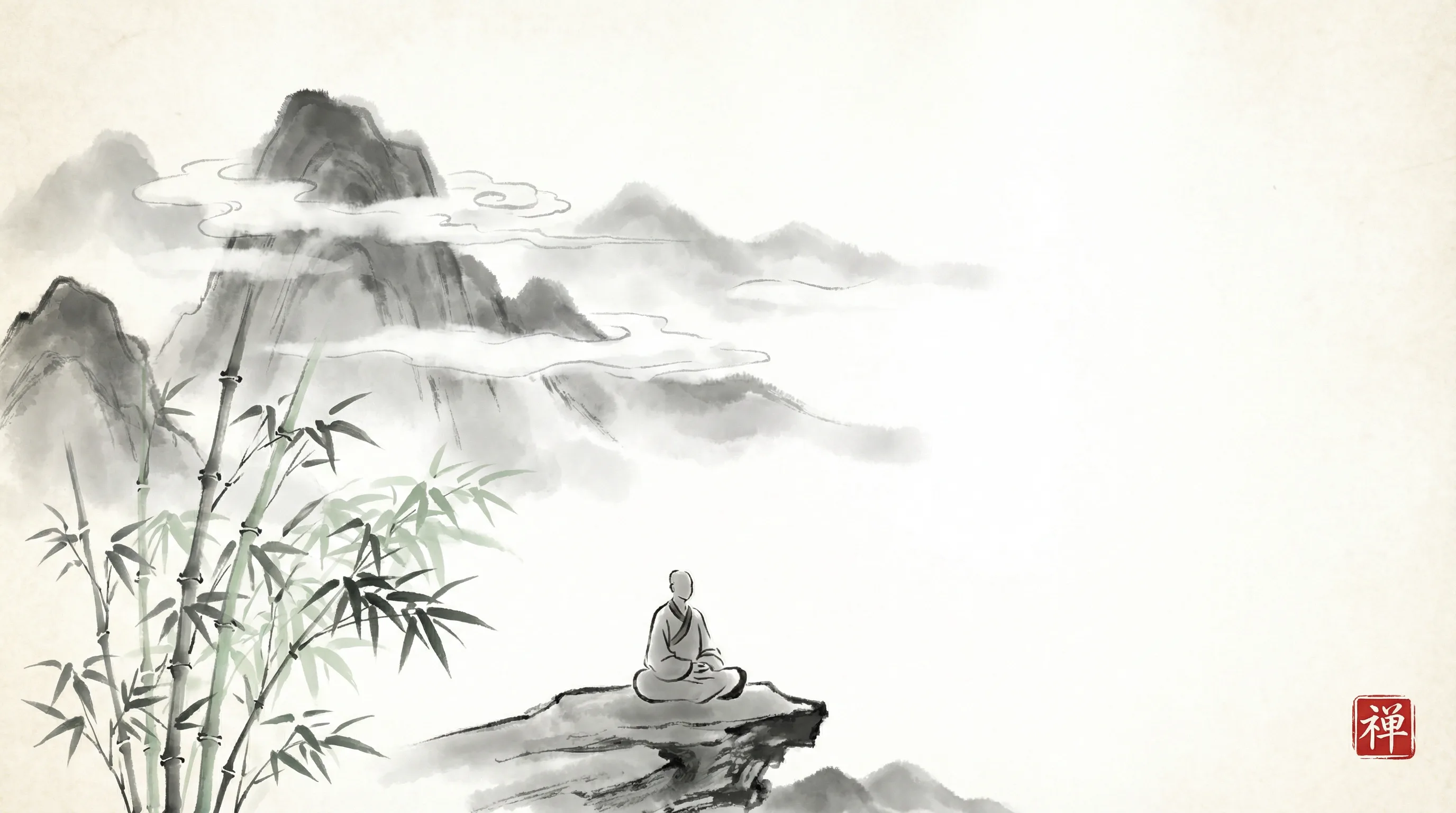 澳门天空彩 书斋水墨山水全景